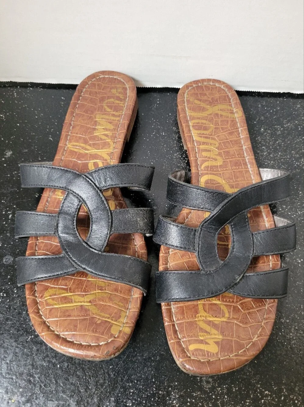 Sam Edleman Bryna Black Slide Sandals